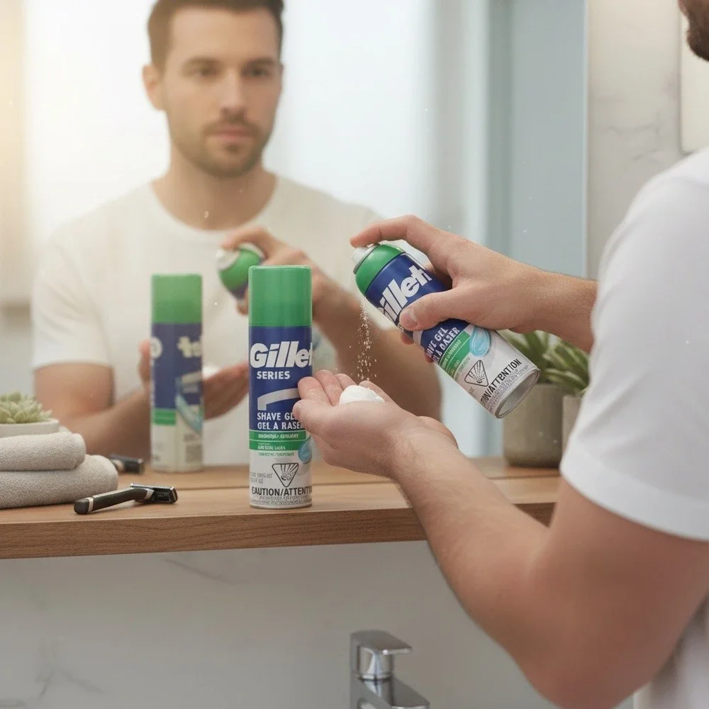 Gillette Series Sensitive Shave Gel 7oz Aloe Vera Soothing‎ Formula